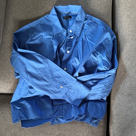 J. Crew Vibrant Blue Shirt Jacket - Picture 1 of 3